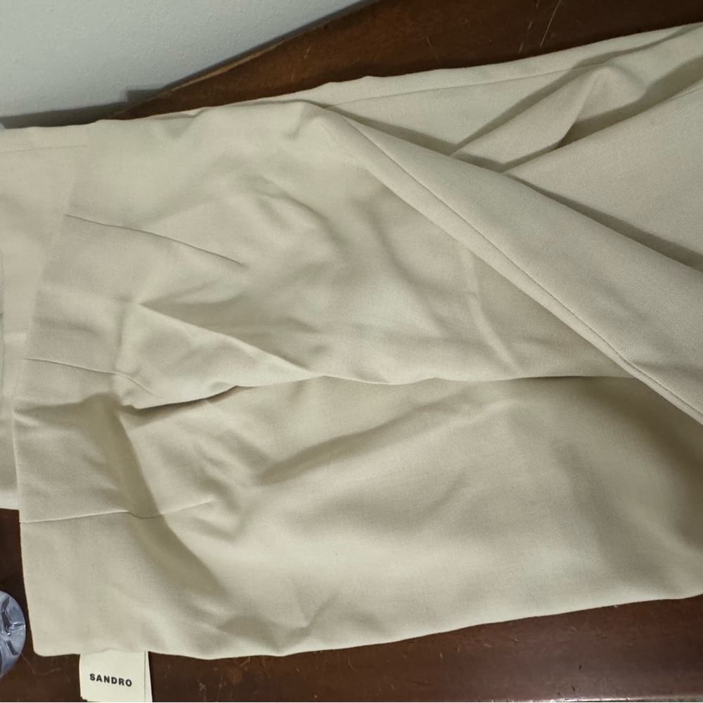 Sandro Ecru Cream Pant - Picture 4 of 9